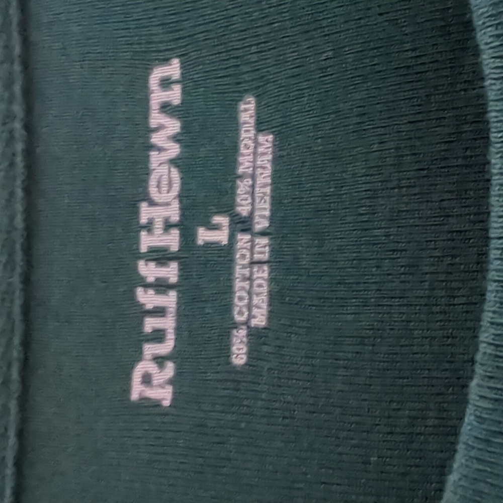 Ruff Hewn Women's Hunter Green Long Sleeve Crew Neck Top Large 🌸 - Picture 4 of 6